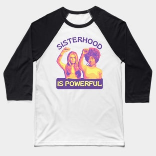 Gloria Steinem and Angela Davis Portrait Baseball T-Shirt